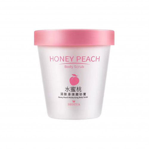 Body scrub with peach and honey