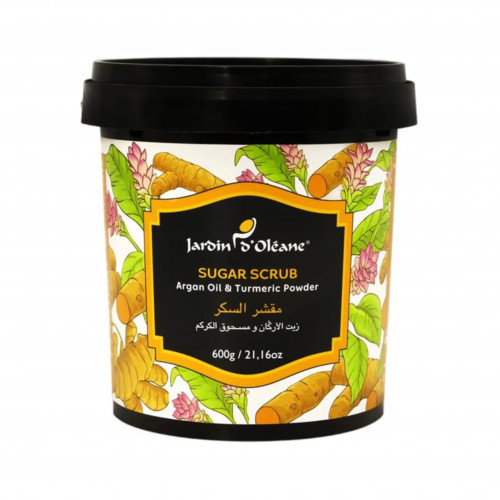 ‏Sugar Scrub with Argan Oil and Turmeric Powder Garden Oleane - 600g