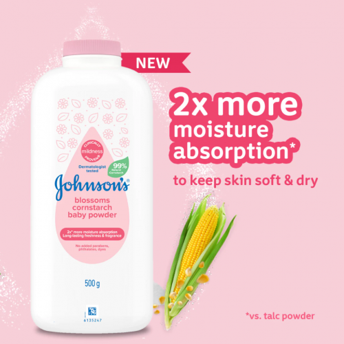 Johnson's Baby Powder Cornstarch Flowers 500 g