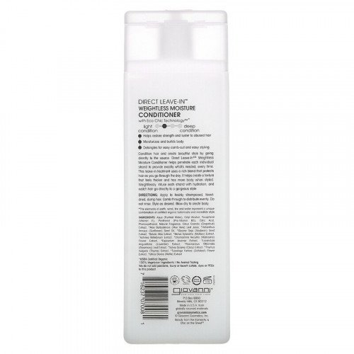 Giovanni Direct Leave In Weightless Moisture Conditioner -250ml