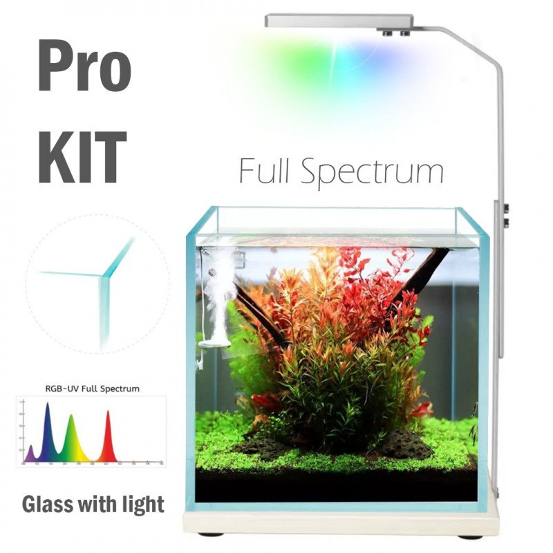مجموعة المحترفين حوض زجاجي مع إضاءة WRGB بحجم 20سم - Pro aquarium KIT مجموعة المحترفين حوض زجاجي مع إضاءة WRGB بحجم 20سم - Pro aquarium KIT