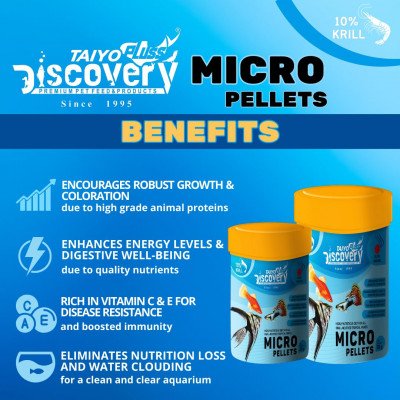 غذاء حبوب للأسماك الأمازونية - Discovery Micro Pellets غذاء حبوب للأسماك الأمازونية - Discovery Micro Pellets