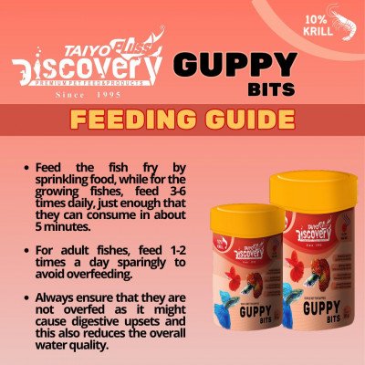 غذاء حبوب للأسماك الجوبي - Discovery GUPPY BITS غذاء حبوب للأسماك الجوبي - Discovery GUPPY BITS