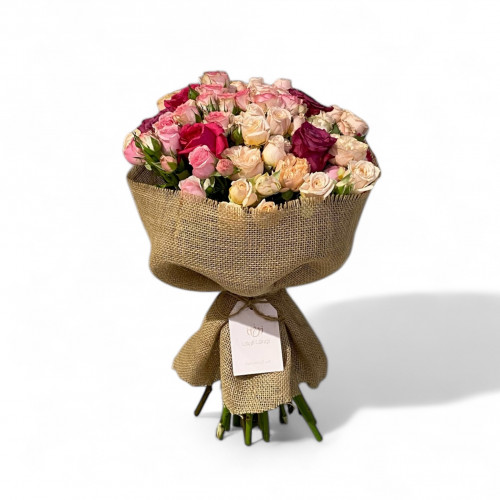 باقة ورد ملونة فخمة