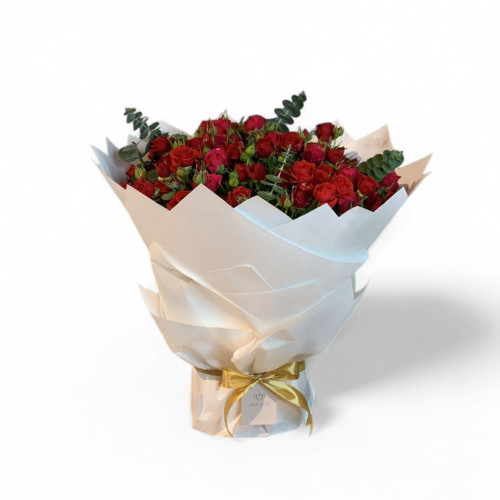 باقة بيبي روز احمر بقاعدة