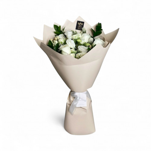 باقة ورد ابيض جوري