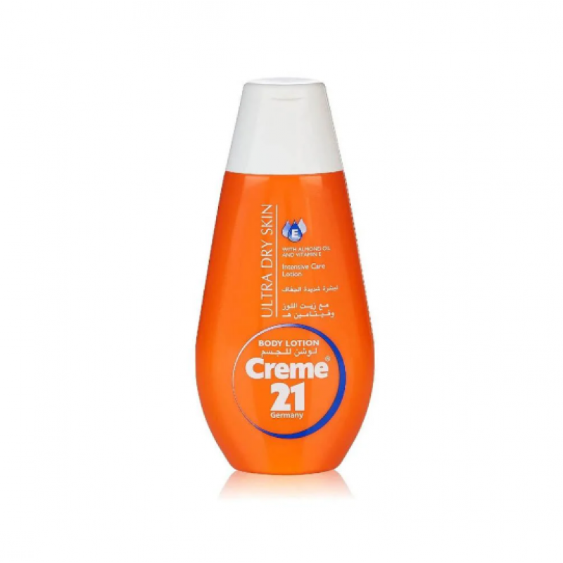 كريم 21 لوشن للجسم للبشرة شديدة الجفاف مع زيت اللوز وفيتامين هـ - 400 مل