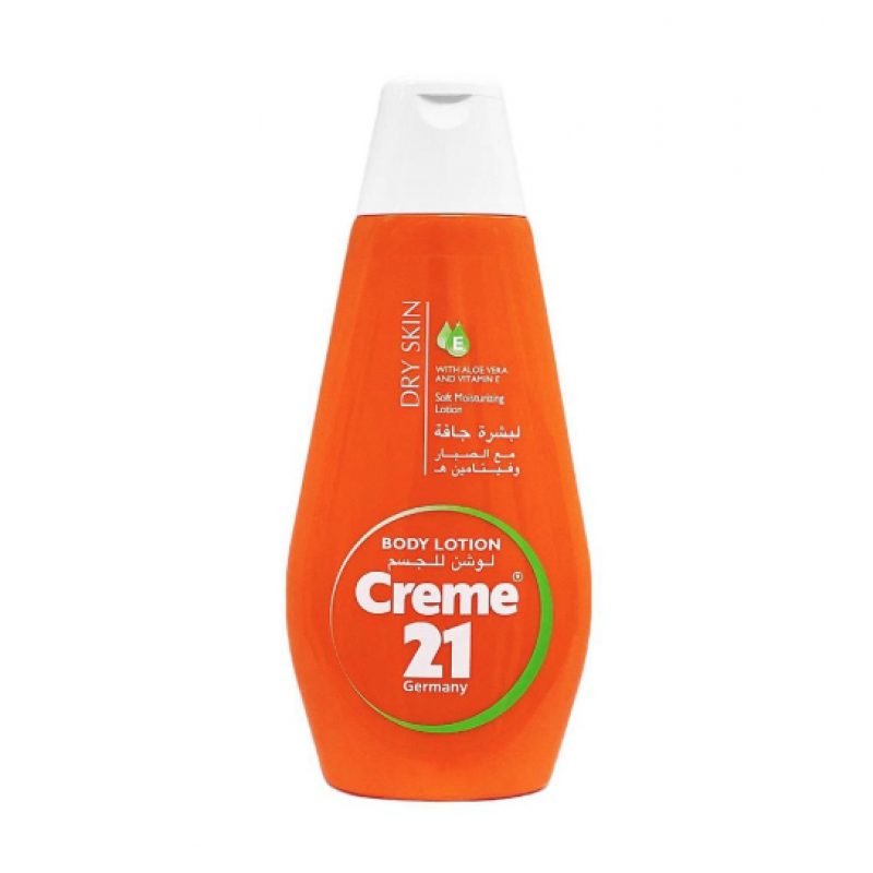 كريم 21 لوشن للجسم للبشرة الجافة بالصبار وفيتامين هـ - 400 مل