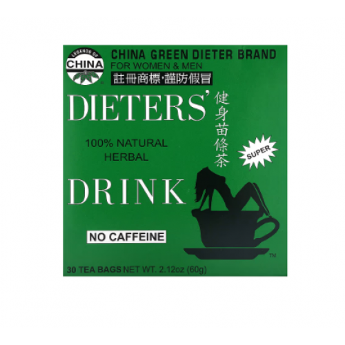 Uncle Le's Tea, a 100% natural herbal drink for dieters, caffeine-free Chinese green tea.