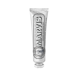 Marvis Smokers Toothpaste, Mint Flavor, 85ml, promotes natural teeth whitening, removes plaque, and provides long-lasting freshness.