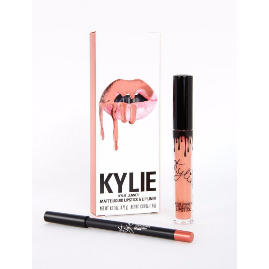 Kylie Cosmetics Dirty Peach Lip Kit - Matte Liquid Lipstick & Liner