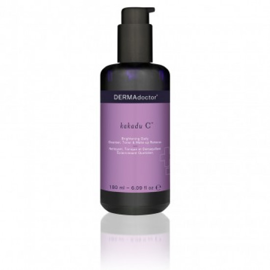 DERMAdoctor Kakadu C Brightening Daily Cleanser, Toner & Makeup Remover (180 ml)