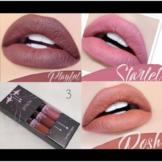 Girlactik 3-Piece Matte Lip Set - Long-Wear Liquid Lipstick Trio