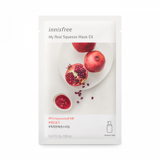 Innisfree My Real Squeeze Mask - Pomegranate (Firming & Glow)