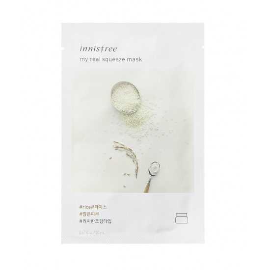Innisfree My Real Squeeze Mask - Rice (Brightening & Nourishing)