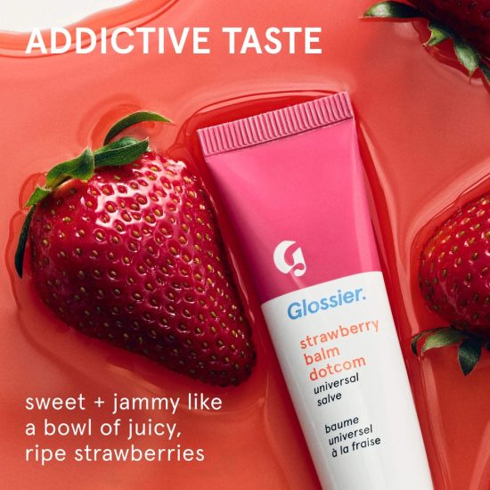 مرطب شفايف جلوسير فراولة (Balm Dotcom Strawberry) - لون أحمر توتي شفاف