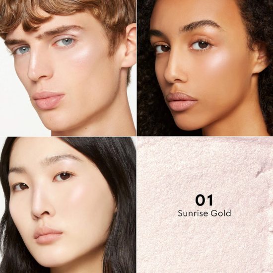 Gucci Glow Highlighter in Sunrise Gold - Multi-Use Gel-Powder Powder