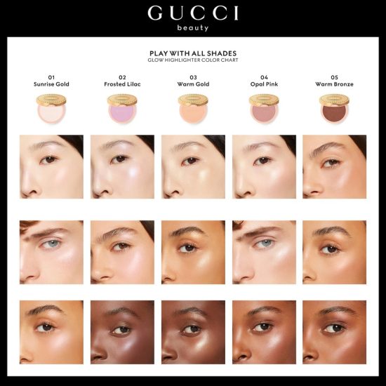 بودرة إضاءة جوتشي جلو (Gucci Glow) درجة وورم جولد (Warm Gold) - ذهبي شامبين بودرة إضاءة جوتشي جلو (Gucci Glow) درجة وورم جولد (Warm Gold) - ذهبي شامبين