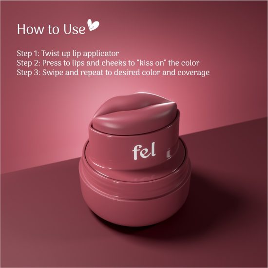 Fel Beauty Kissylips™ Balm in I'm Yours (Rose Nude) - Hydrating Lip & Cheek Tint