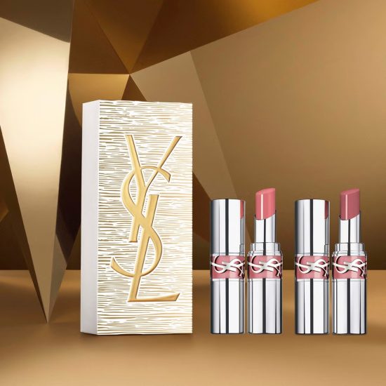 YSL Loveshine Lipstick Duo Set - Medium Coverage & Nourishing Shine