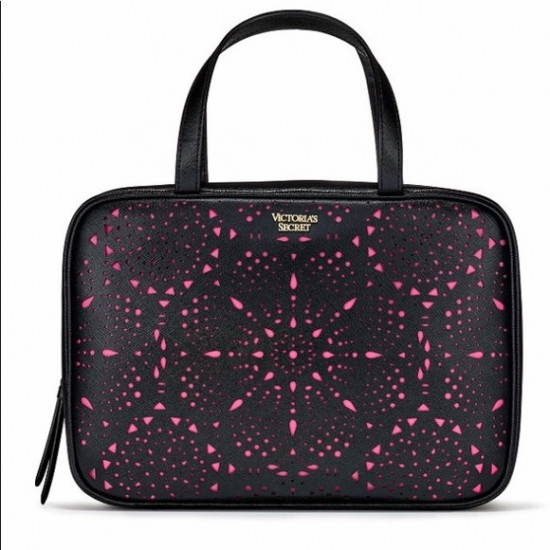 Victoria's Secret Laser Cut Hanging Travel Makeup Case