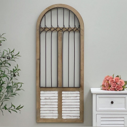 ديكور شباك مودرن 120×48 سم - خشبي وابيض ديكور شباك مودرن 120×48 سم - خشبي وابيض