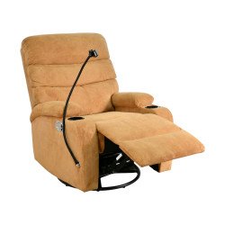 كرسي استرخاء هزاز دوار قماشي بحامل جوال رمادي كرسي استرخاء هزاز دوار قماشي بحامل جوال رمادي