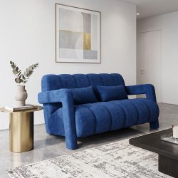كنبة معيشة ثلاثية تصميم عصري ازرق