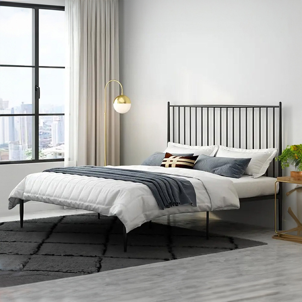 سرير معدني اسود 200x180 سم سرير معدني اسود 200x180 سم