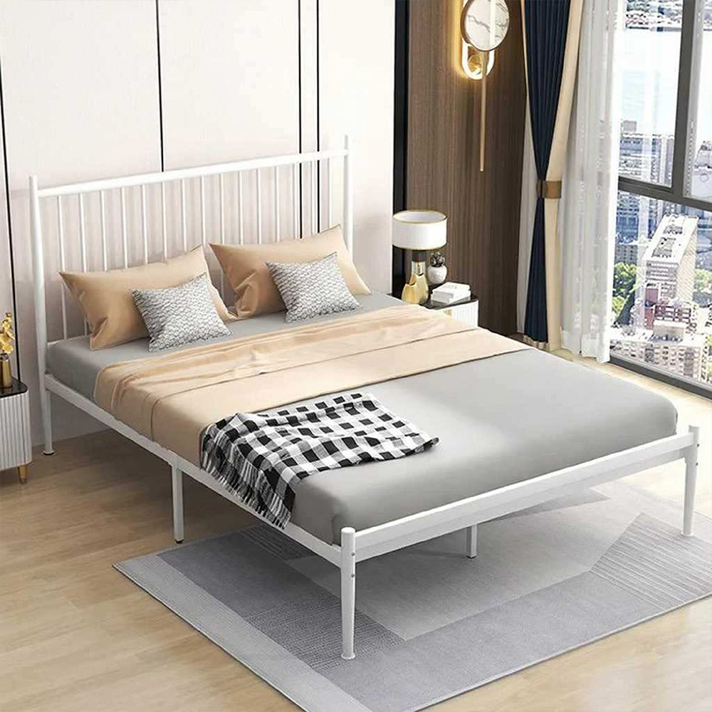 هيكل سرير ابيض 200x180 سم هيكل سرير ابيض 200x180 سم