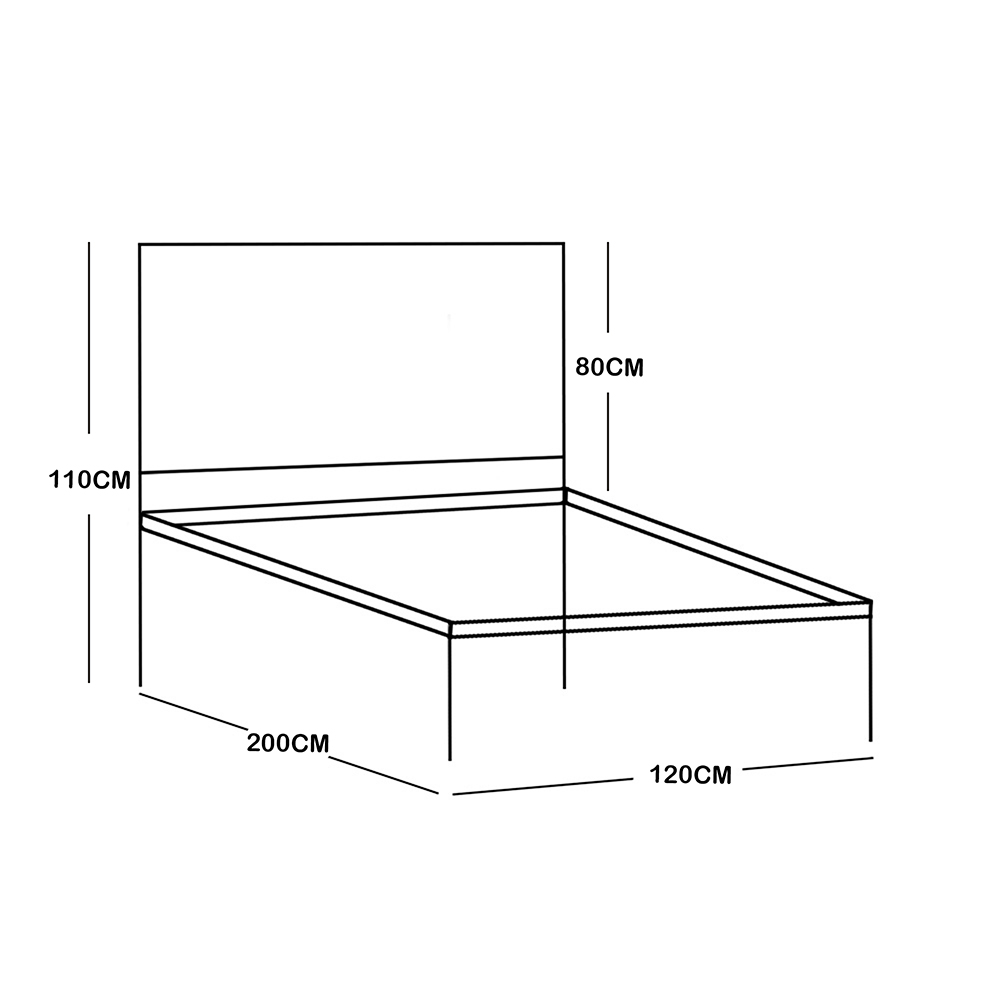 هيكل سرير معدني منجد رمادي غامق 120x200 سم هيكل سرير معدني منجد رمادي غامق 120x200 سم