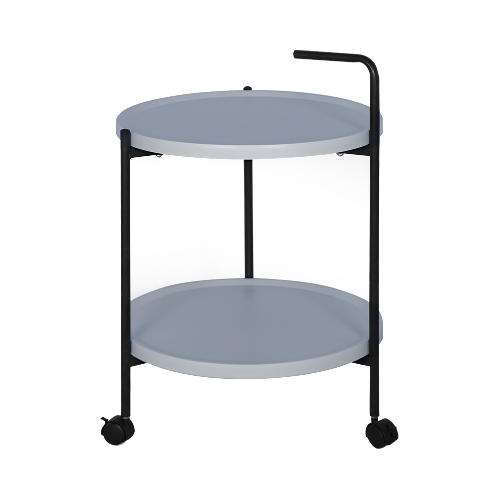 عربة تقديم 2 دور من البلاستيك والمعدن رمادي عربة تقديم 2 دور من البلاستيك والمعدن رمادي