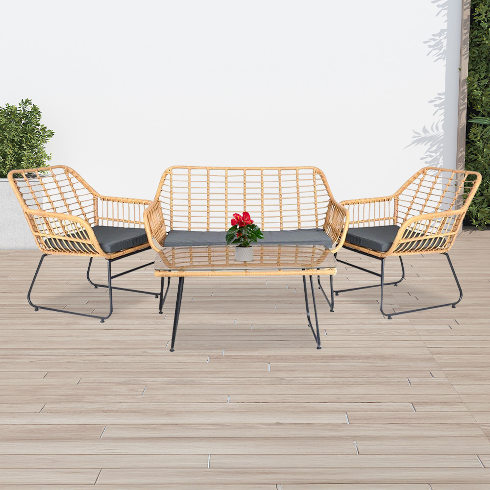 جلسة حديقة 4 مقاعد معدنية جلسة حديقة 4 مقاعد معدنية