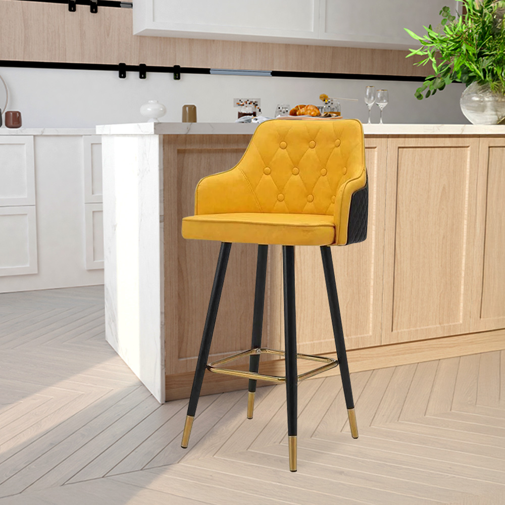 كرسي بار جلد قابل للدوران أسفنج × معدن كرسي بار جلد قابل للدوران أسفنج × معدن