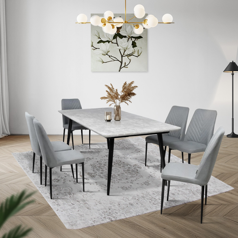 طاولة طعام خشب وارجل معدنية