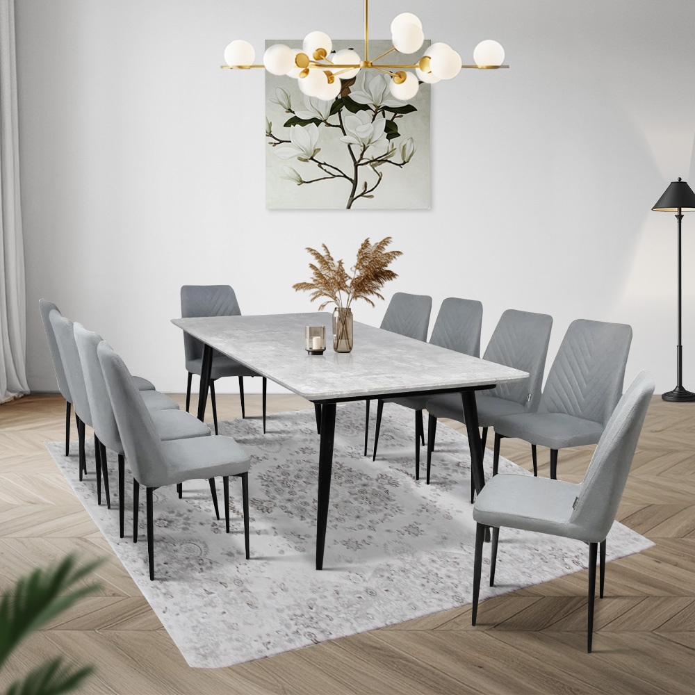 طاوله طعام خشب مع أرجل معدنية