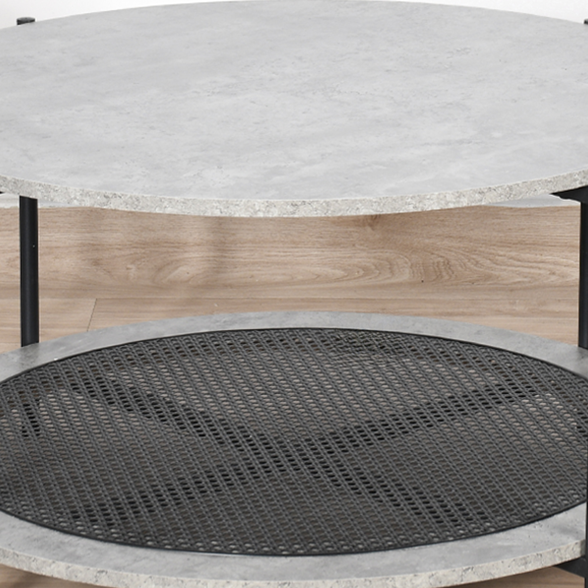 طقم طاولات خدمة 5 قطع من الخشب و الراتان طقم طاولات خدمة 5 قطع من الخشب و الراتان