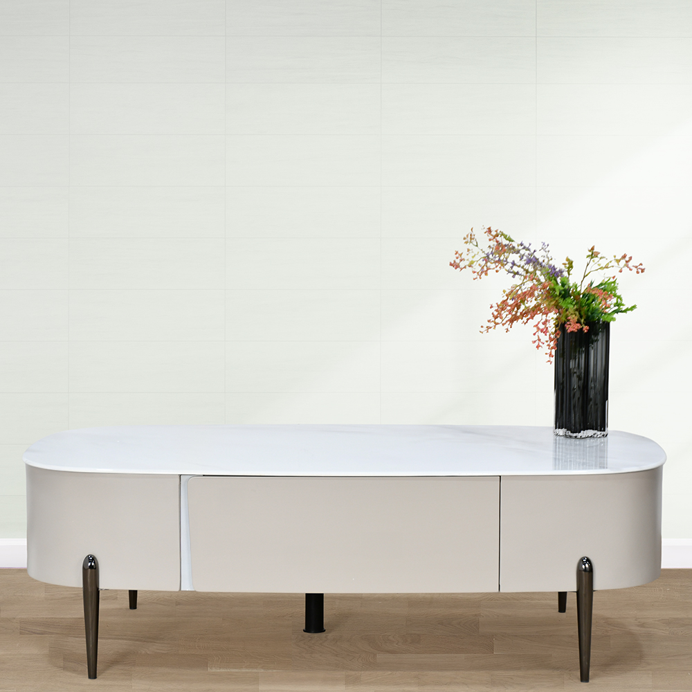 طاولة قهوة مودرن سطح سيراميك 130 سم طاولة قهوة مودرن سطح سيراميك 130 سم