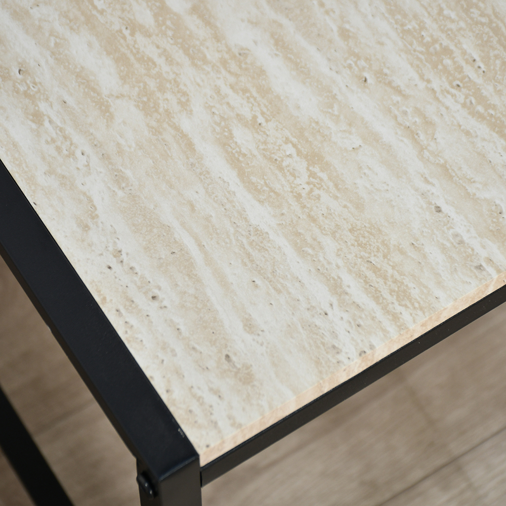 طقم طاولات خدمة من الخشب والمعدن 3 قطع طقم طاولات خدمة من الخشب والمعدن 3 قطع