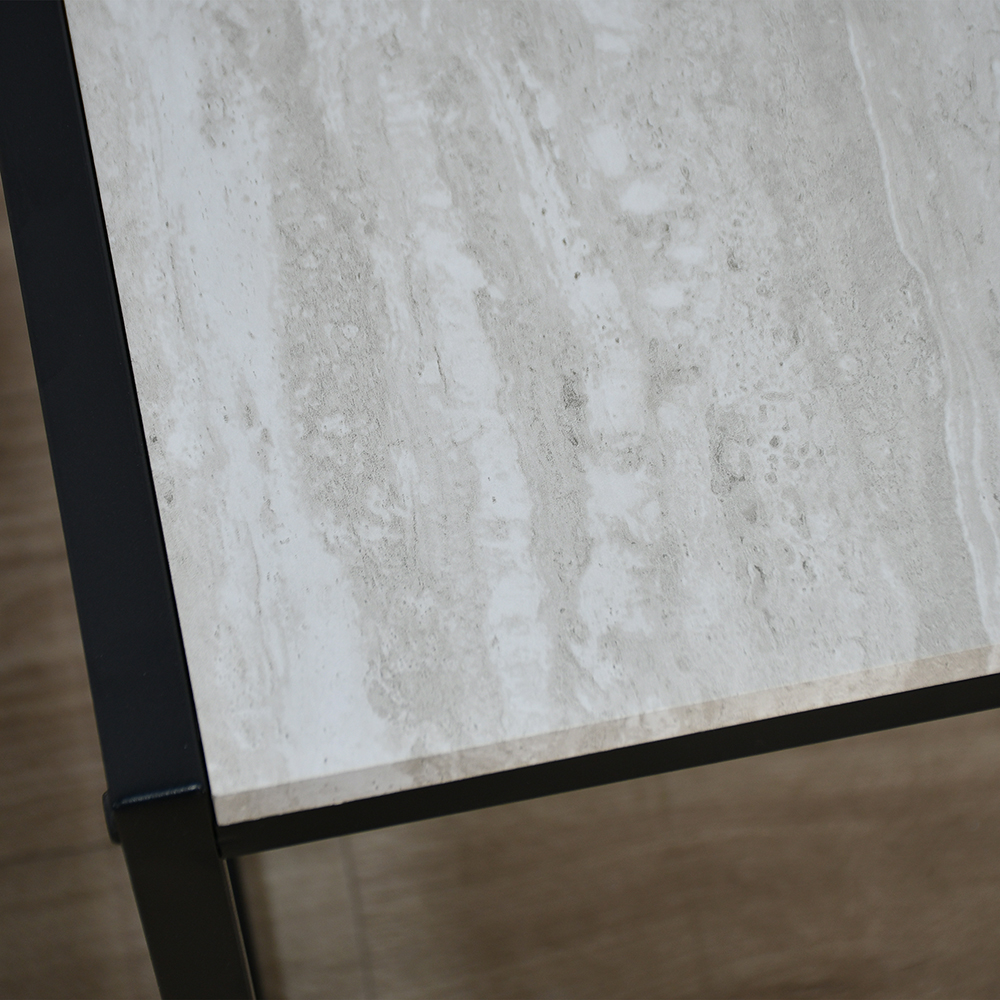 طقم طاولات خدمة من الخشب والمعدن 3 قطع طقم طاولات خدمة من الخشب والمعدن 3 قطع