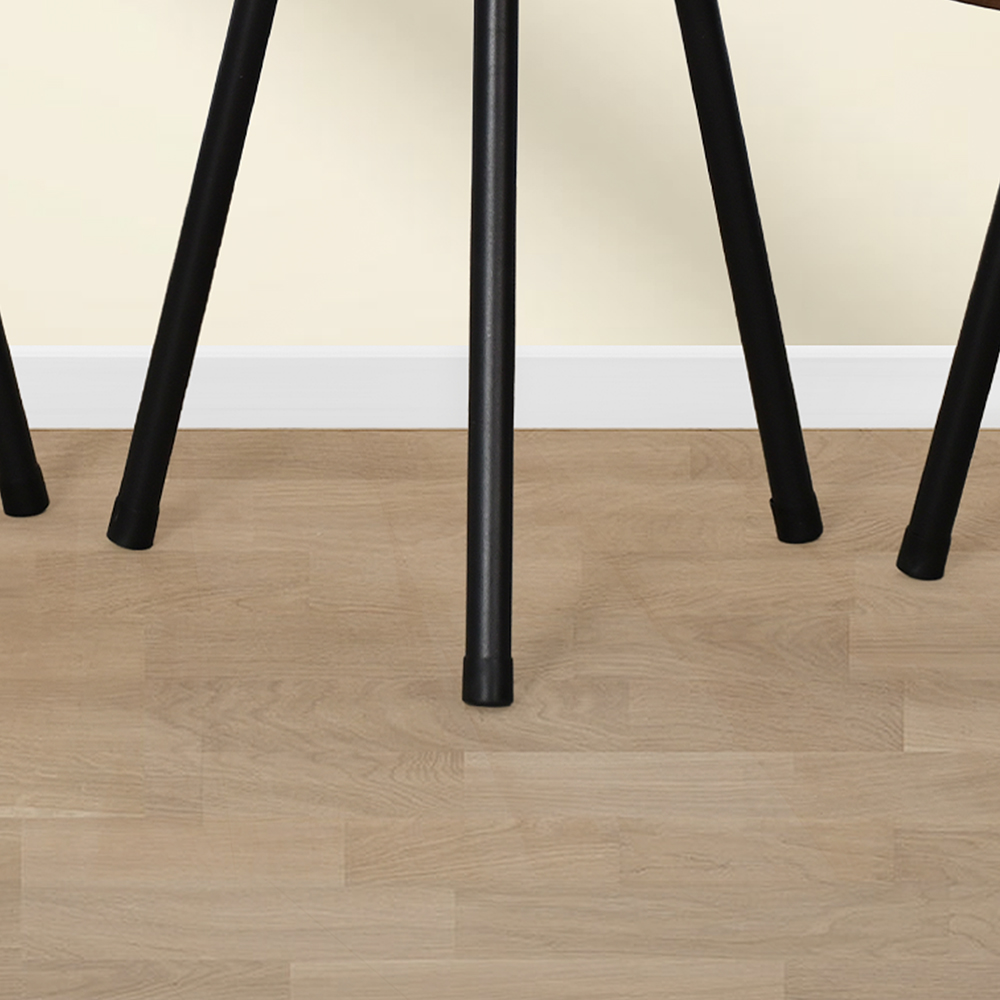 طقم طاولات خدمة خشب بأرجل معدنية 3 قطع بني طقم طاولات خدمة خشب بأرجل معدنية 3 قطع بني