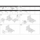 هيكل سرير معدني أبيض 200×140 سم بظهر خطوط مائلة