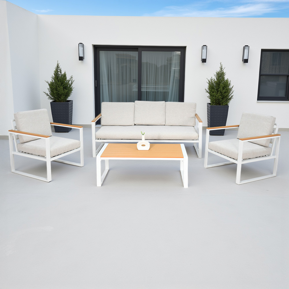 جلسة خارجية عصرية 5 مقاعد وطاولة أوف وايت جلسة خارجية عصرية 5 مقاعد وطاولة أوف وايت