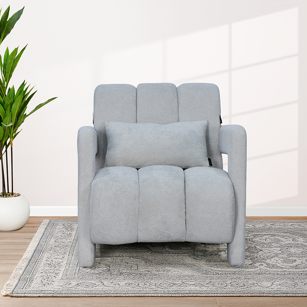 كرسي مفرد فخم مودرن مخمل رمادي كرسي مفرد فخم مودرن مخمل رمادي