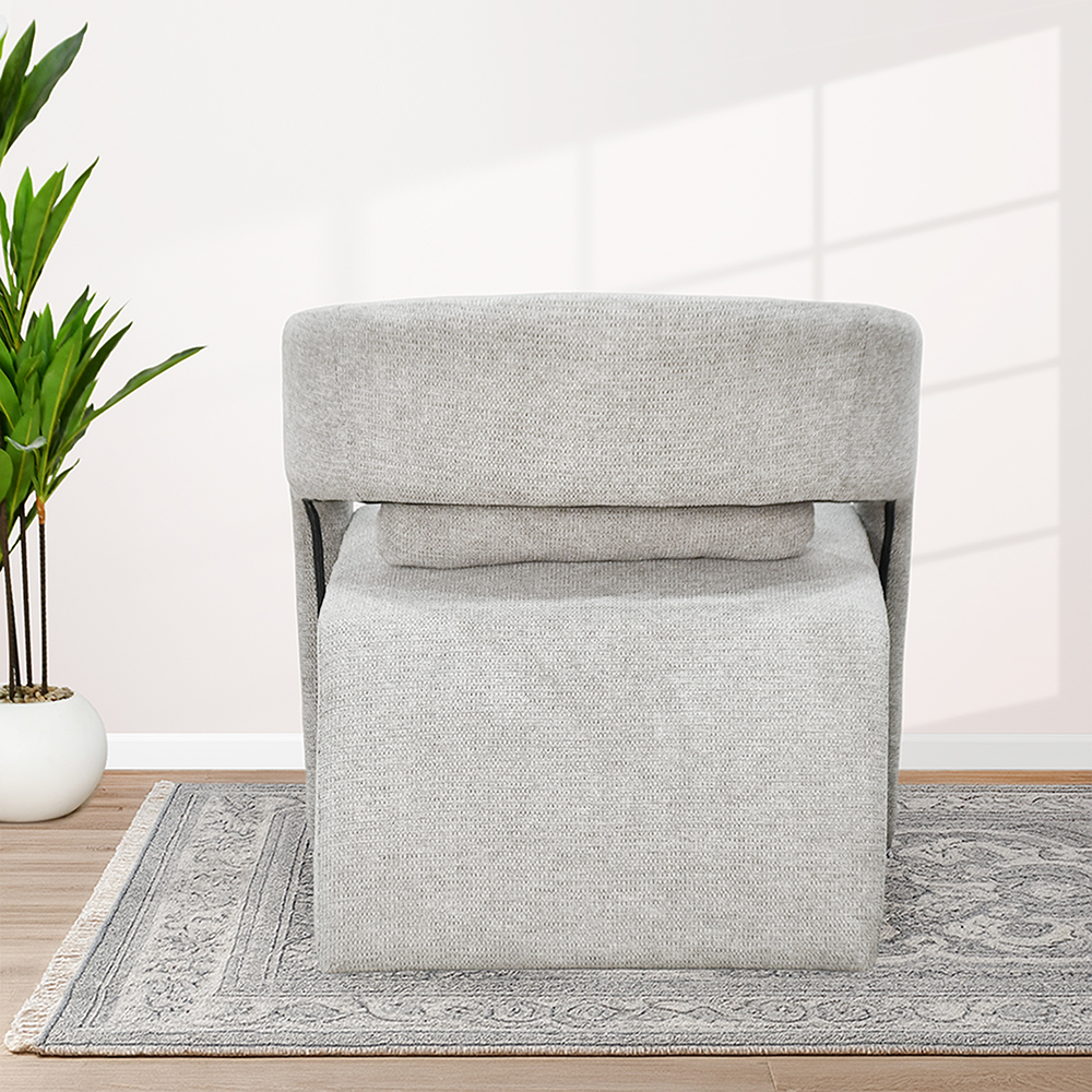 كرسي مفرد فاخر من القماش رمادي كرسي مفرد فاخر من القماش رمادي