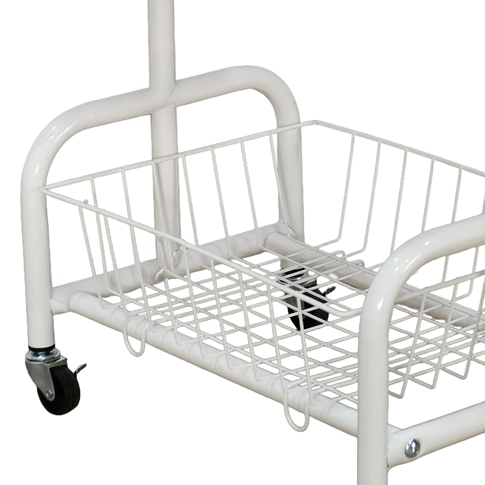 عربة تقديم سطح خشبي مع رف تخزين معدني عربة تقديم سطح خشبي مع رف تخزين معدني