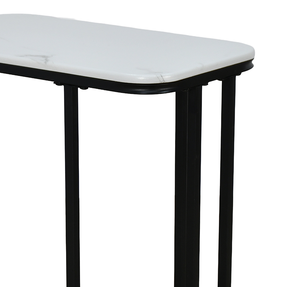 طاولة خدمة مفردة خشب مع قاعدة معدن طاولة خدمة مفردة خشب مع قاعدة معدن