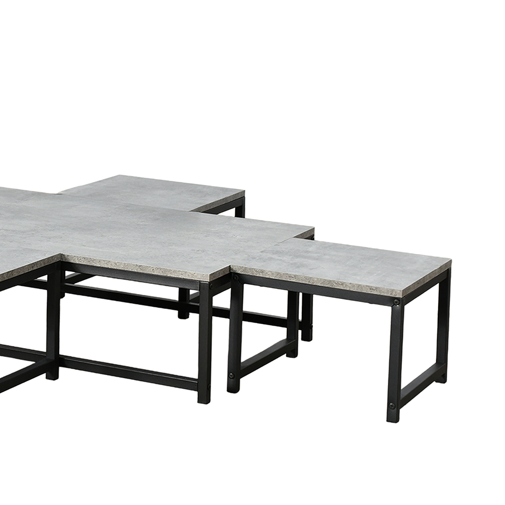 طقم طاولات خدمة 5 قطع خشبي رمادي طقم طاولات خدمة 5 قطع خشبي رمادي