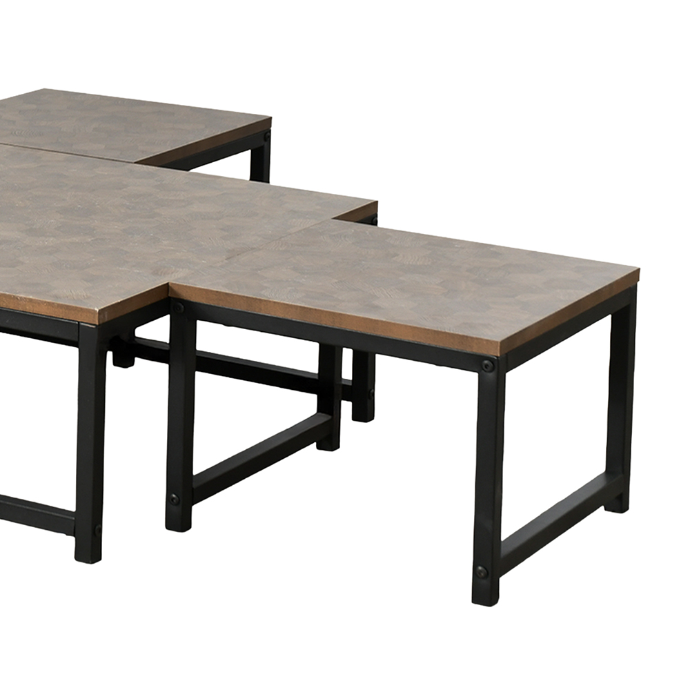 طقم طاولات خدمة 5 قطع خشبي بني طقم طاولات خدمة 5 قطع خشبي بني