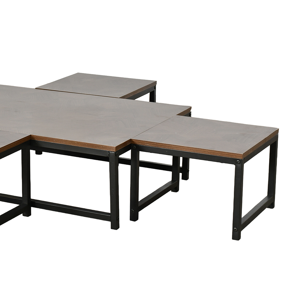 طقم طاولات خدمة 5 قطع خشبي بني غامق طقم طاولات خدمة 5 قطع خشبي بني غامق